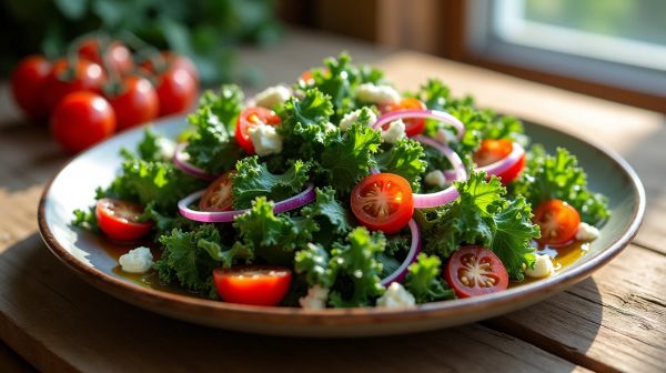 Savourez cette salade de chou kale originale et nourrissante